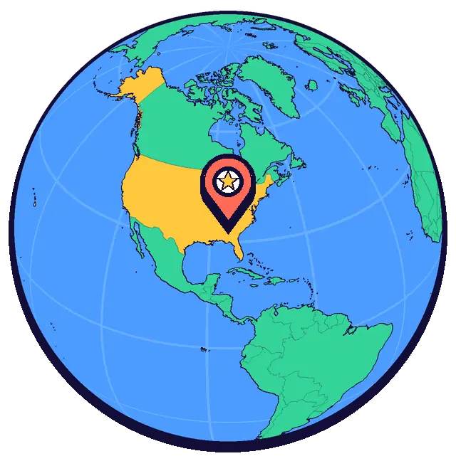 Atlanta, kürede işaretli