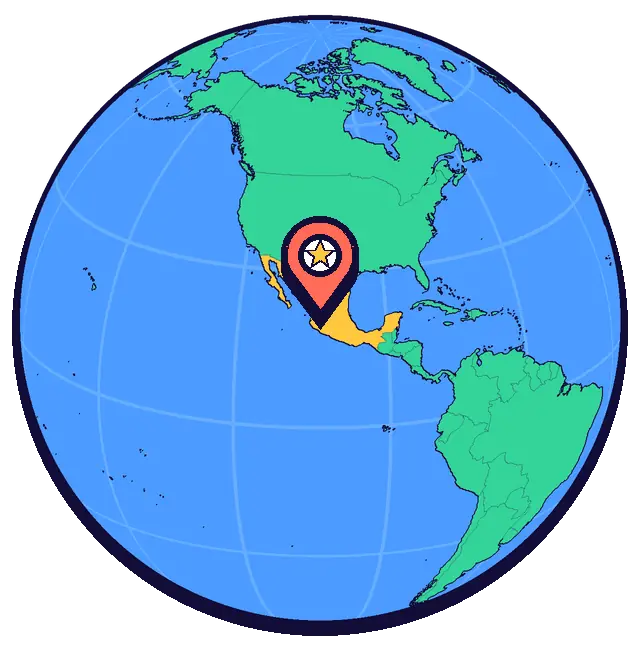 Guadalajara, kürede işaretli