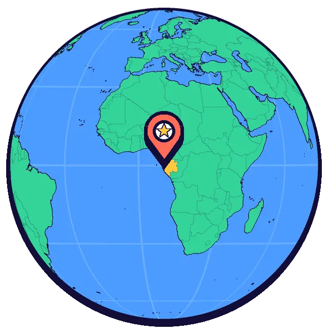 Libreville, kürede işaretli