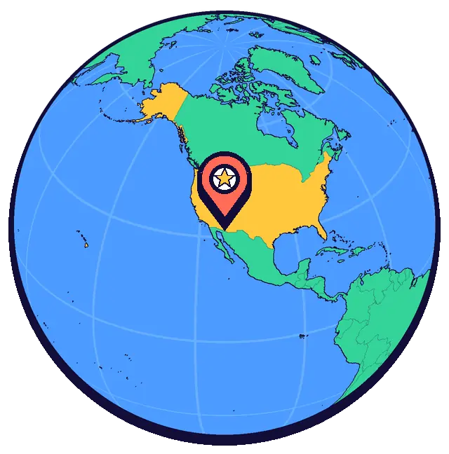 Ubicación de Phoenix en un globo